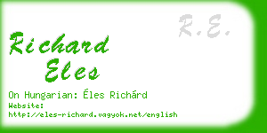 richard eles business card
